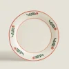 Dinner Plates*ZARA Home Floral Earthenware Dinner Plate Cream