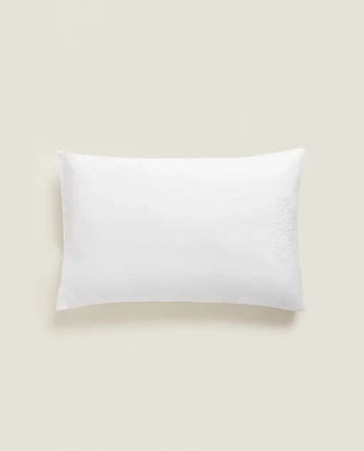 Pillowcases*ZARA Home Floral Embroidery Pillowcase White