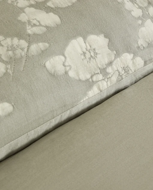 Duvet Covers*ZARA Home Floral Jacquard Duvet Cover Green