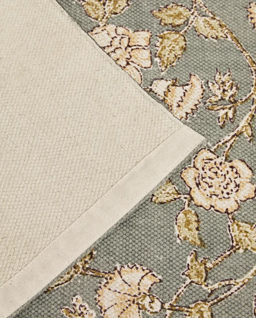 Decorative*ZARA Home Floral Print Block Rug Multicolored