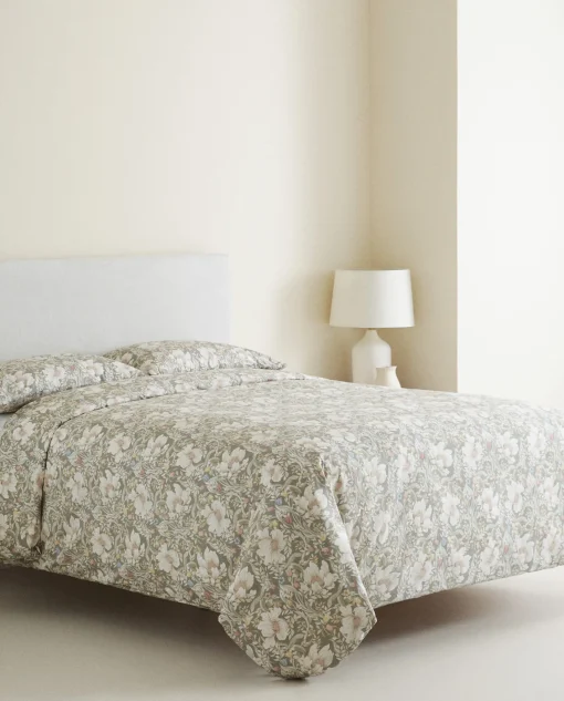 Duvet Covers*ZARA Home Floral Print Duvet Cover Green