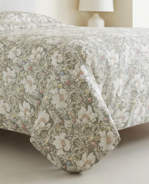 Duvet Covers*ZARA Home Floral Print Duvet Cover Green