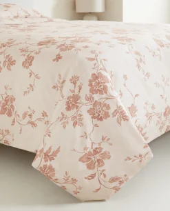 Duvet Covers*ZARA Home Floral Print Duvet Cover Pink
