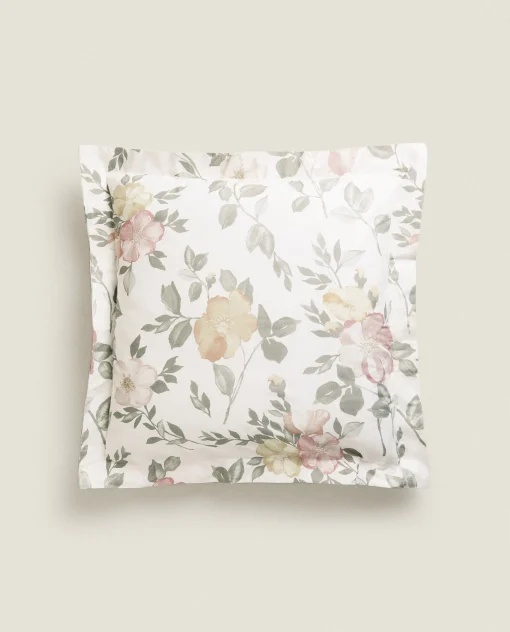 Pillowcases*ZARA Home Floral Print Pillowcase Pink