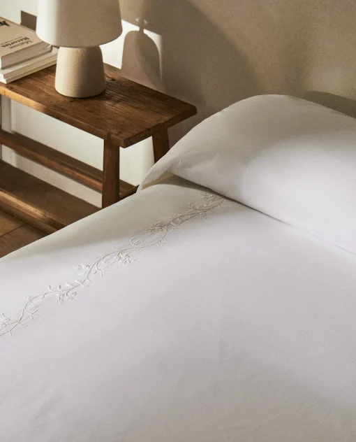 Pillowcases*ZARA Home Floral Print Pillowcase White