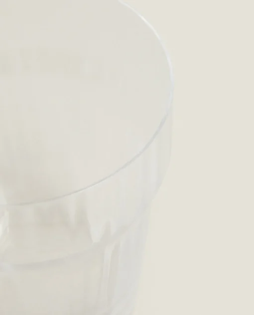 Tumblers*ZARA Home Glass Tumbler With Line Design Transparent