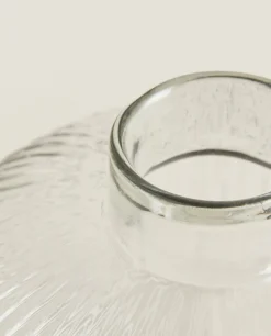 Vases*ZARA Home Glass Vase With Lines Transparent