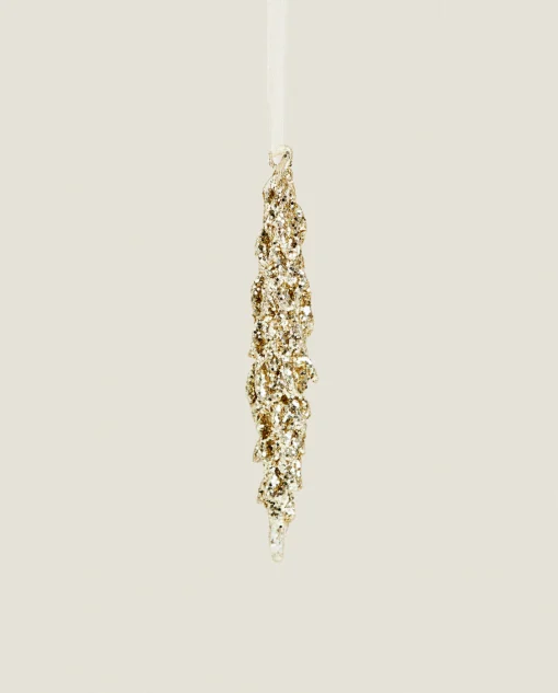 Decoration*ZARA Home Glittery Christmas Branch Decoration Golden