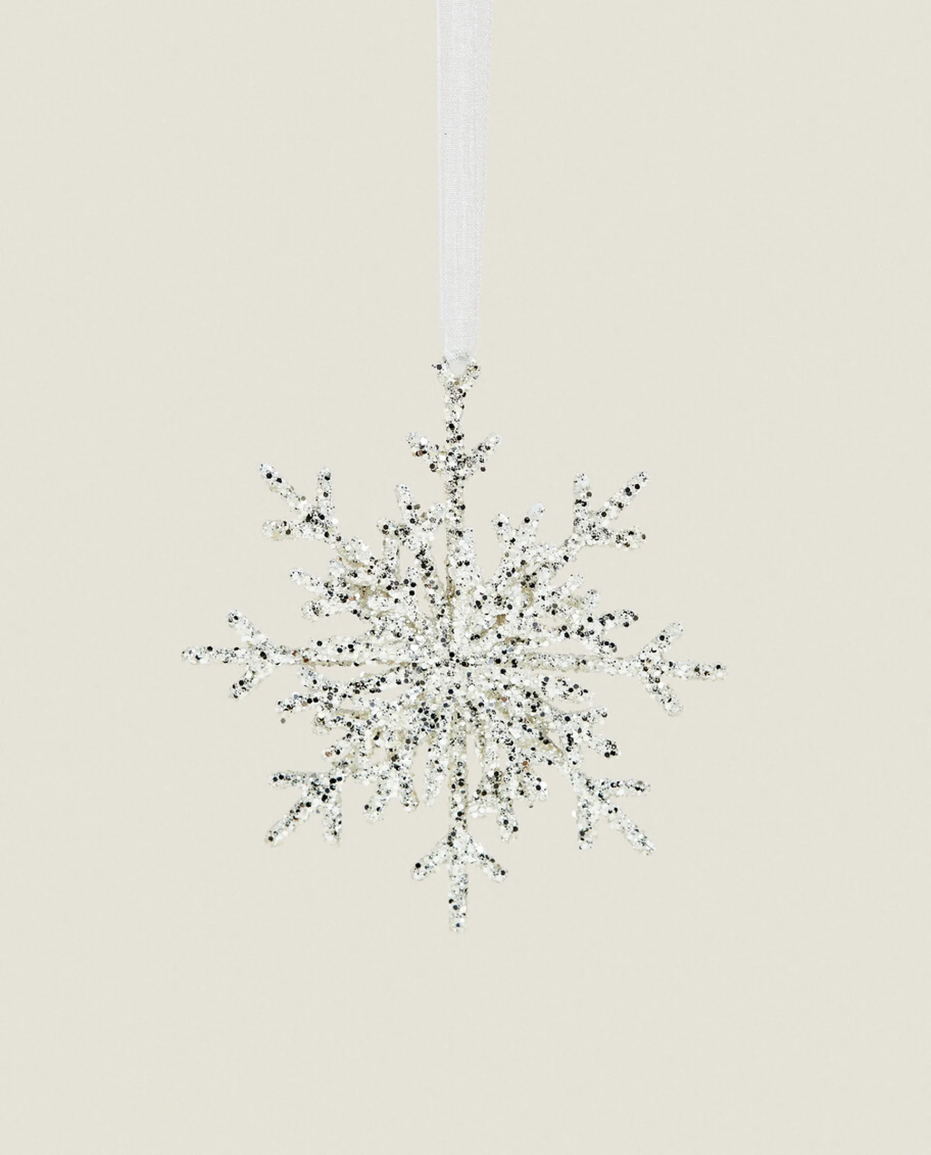Decoration*ZARA Home Glittery Christmas Snowflake Decoration Silver