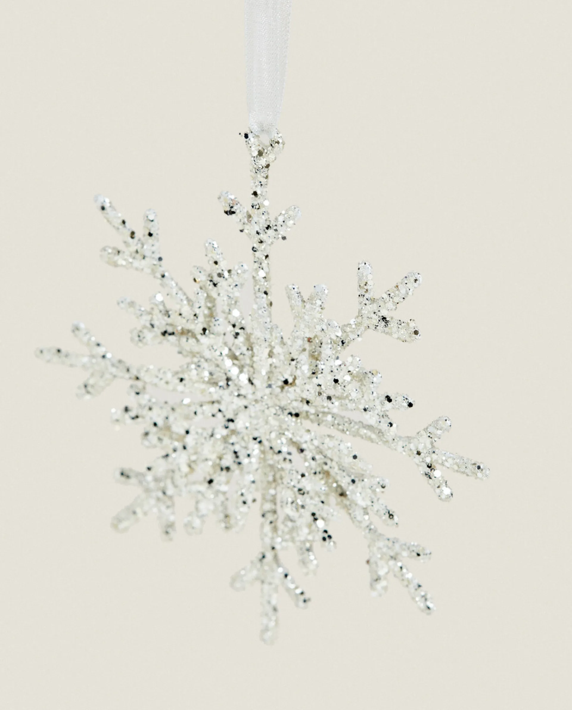Decoration*ZARA Home Glittery Christmas Snowflake Decoration Silver