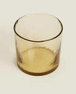 Tumblers*ZARA Home Hammered Glass Tumbler Brown