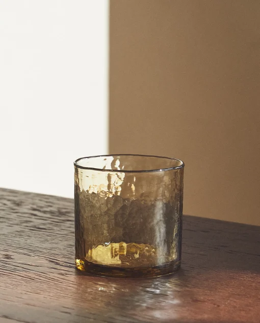 Tumblers*ZARA Home Hammered Glass Tumbler Brown