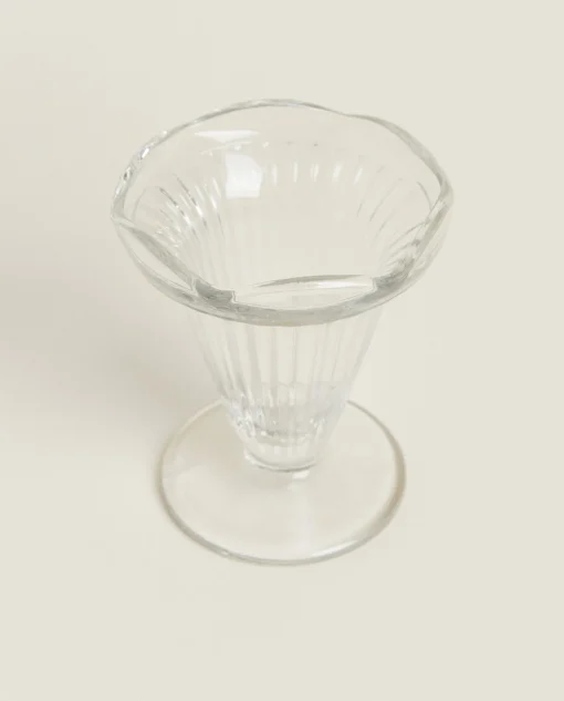 Glasses And Flutes*ZARA Home Ice-Cream Cup With Lines Transparent