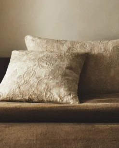 Bedspreads*ZARA Home Jacquard Throw Pillow Cover Natural Colour