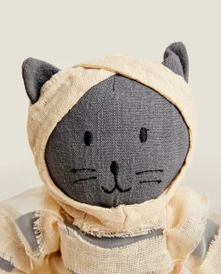 Playing*ZARA Home Kids' Halloween Mummy Cat Plush Toy Multicolored