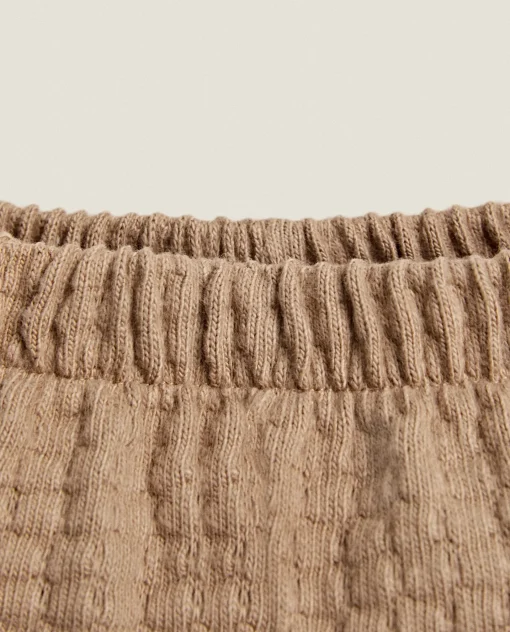 Clothing And Footwear*ZARA Home Knit Baby Bloomers Brown