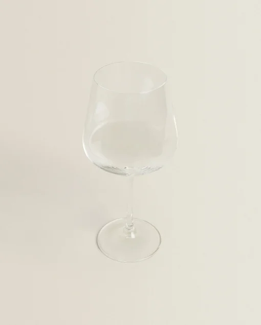 Glasses And Flutes*ZARA Home Large Bohemia Crystal Wine Glass Transparent