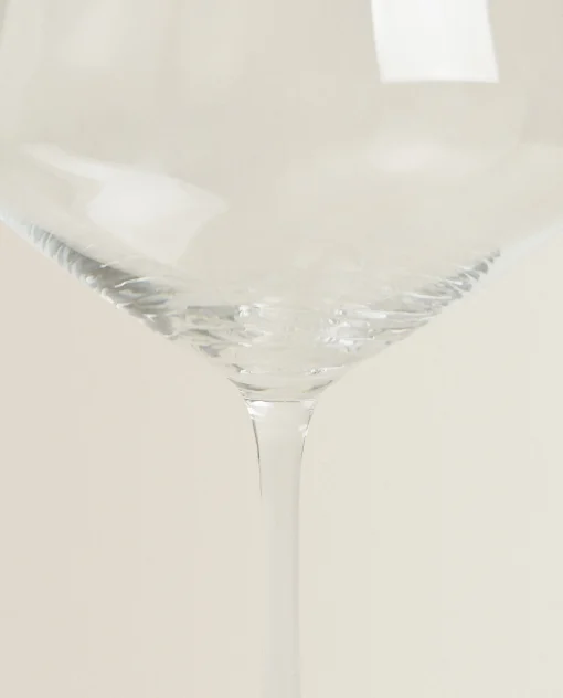Glasses And Flutes*ZARA Home Large Bohemia Crystal Wine Glass Transparent