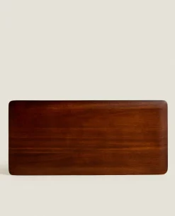 Trays & Candles*ZARA Home Large Flat Wood Tray Natural Colour
