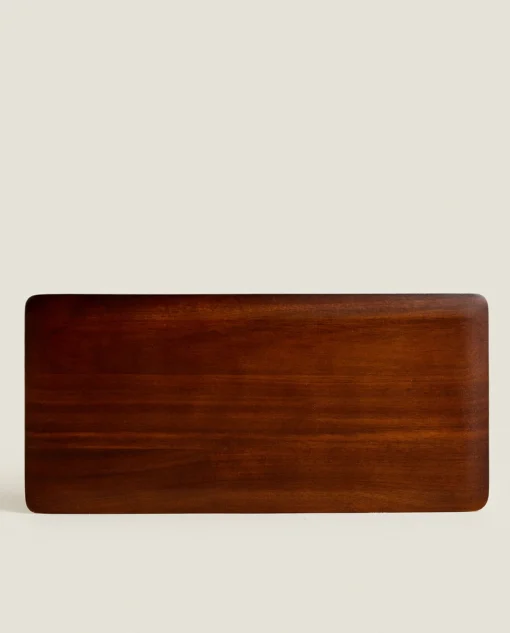 Trays & Candles*ZARA Home Large Flat Wood Tray Natural Colour