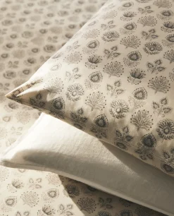 Pillowcases*ZARA Home Leaf Print Pillowcase Cream