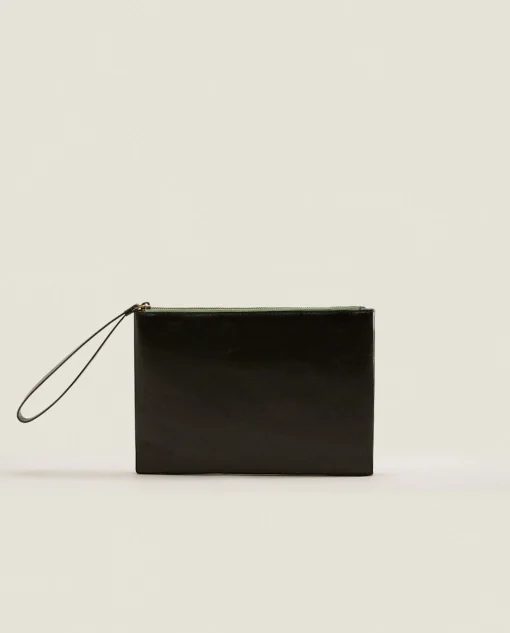 Bags And Toiletry Bags*ZARA Home Leather Clutch Bag 1-040