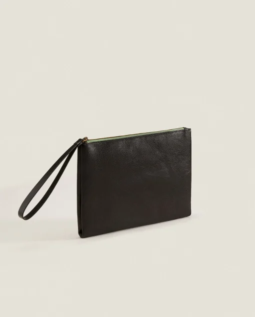 Bags And Toiletry Bags*ZARA Home Leather Clutch Bag 1-040
