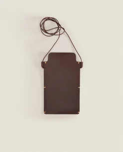 Bags And Toiletry Bags*ZARA Home Leather Mobile Phone Case With Backstitching Detail 1-022
