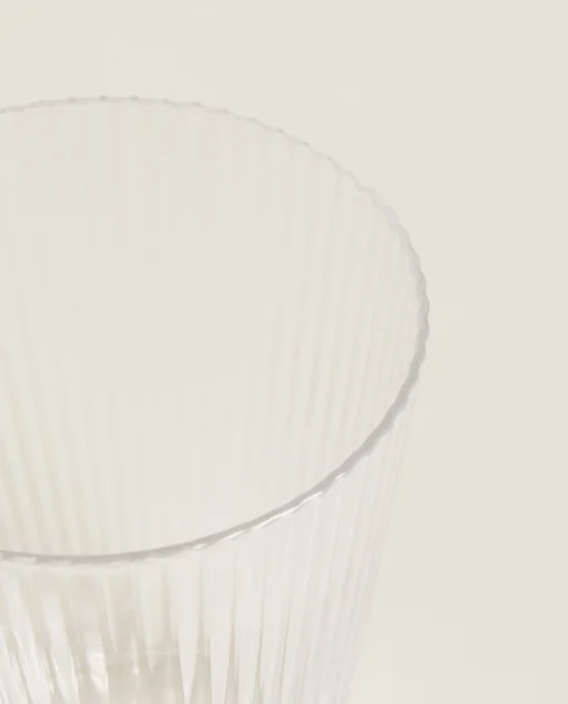 Tumblers*ZARA Home Lined Design Glass Tumbler Transparent