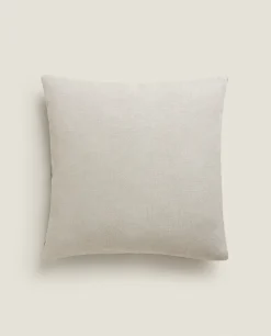 Solid*ZARA Home Linen And Velvet Throw Pillow Cover Black