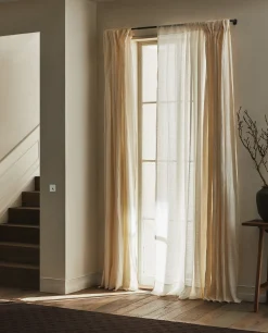 Curtains*ZARA Home Linen Curtain Oyster White