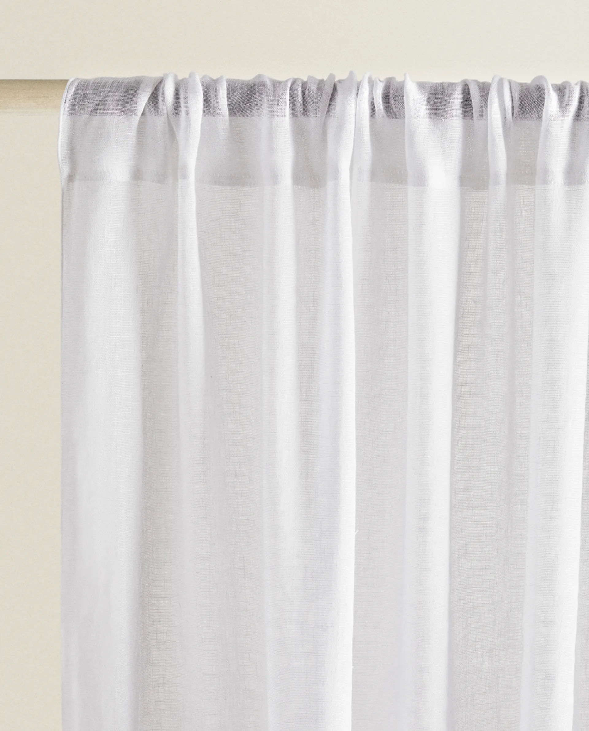 Curtains*ZARA Home Linen Curtain White