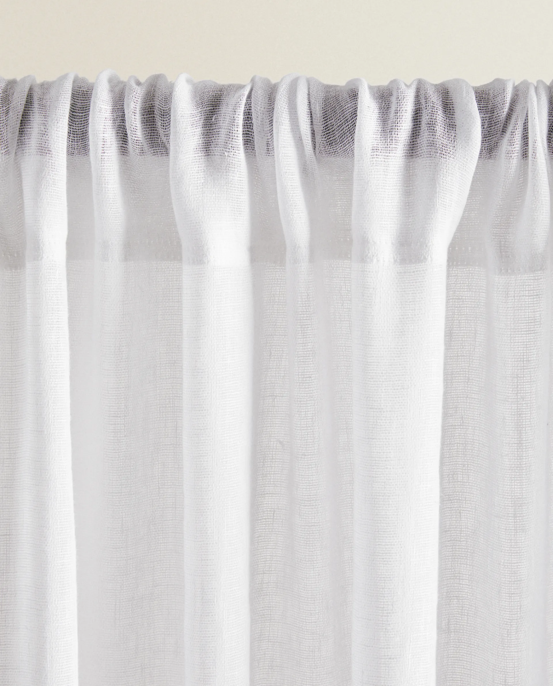 Curtains*ZARA Home Linen Curtain White