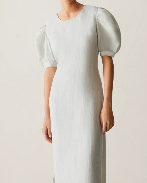 Nightdresses*ZARA Home Linen Nightgown Green