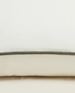 Solid*ZARA Home Linen Seat Cushion White