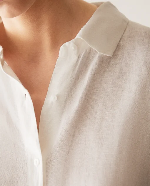 Pajamas*ZARA Home Linen Shirt Cream