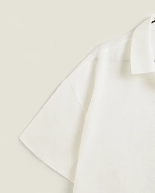 Pajamas*ZARA Home Linen Shirt Cream