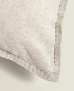 Solid*ZARA Home Linen Throw Pillow Cover Natural Colour