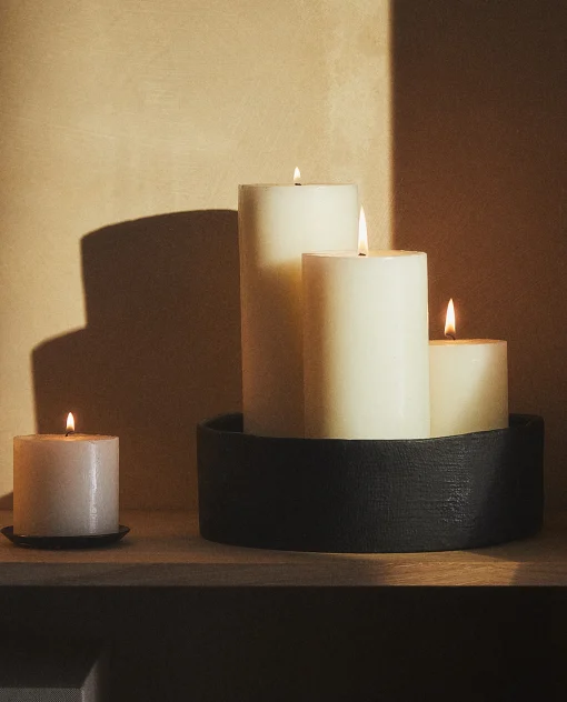 Candles*ZARA Home Long Cylinder Candle White