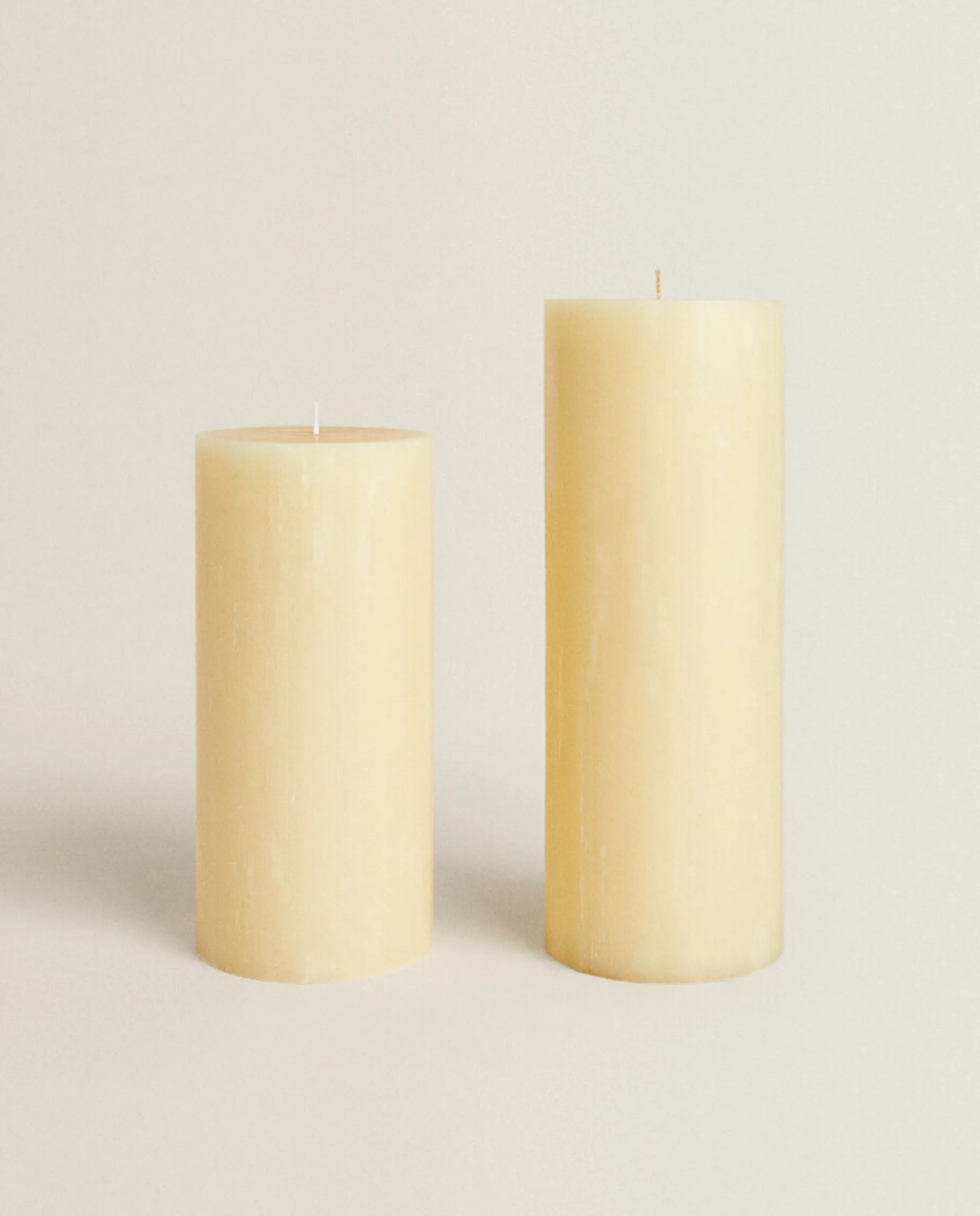 Candles*ZARA Home Long Cylinder Candle Butter Yellow