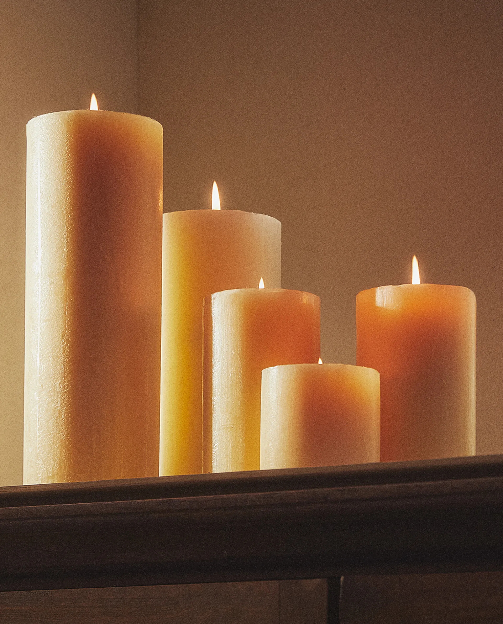 Candles*ZARA Home Long Cylinder Candle Butter Yellow
