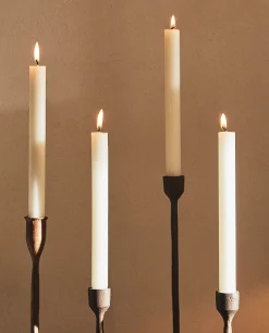 Candles*ZARA Home Long Dinner Candle (Pack Of 4) White