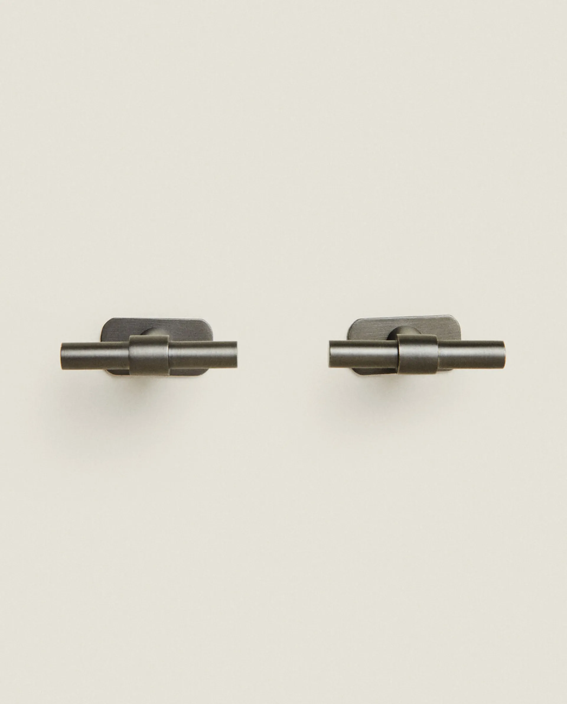 Door Knobs*ZARA Home Long Metal Door Knob (Pack Of 2) Grey