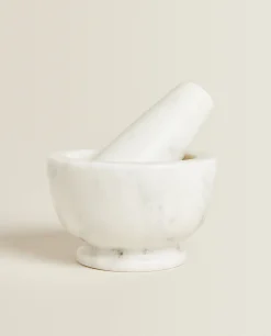 Kitchen Utensils*ZARA Home Marble Pestle And Mortar Yellow