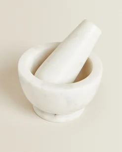 Kitchen Utensils*ZARA Home Marble Pestle And Mortar Yellow