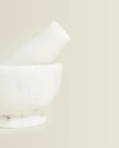 Kitchen Utensils*ZARA Home Marble Pestle And Mortar Yellow