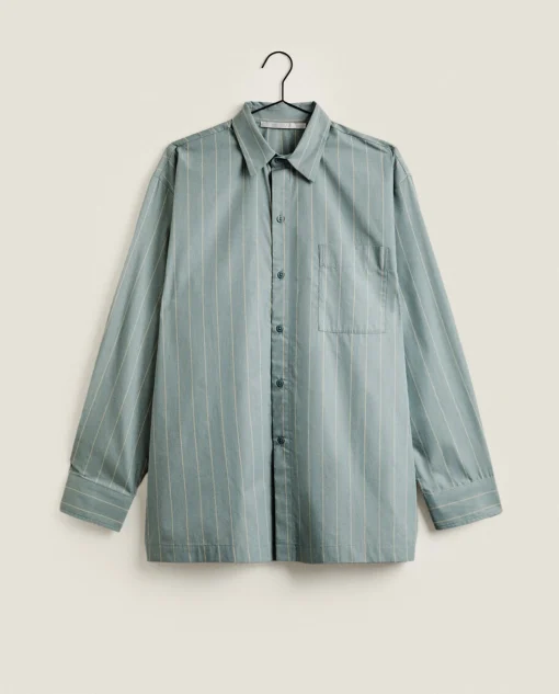 Man*ZARA Home Men'S Striped Shirt Green