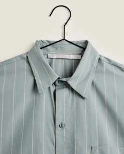 Man*ZARA Home Men'S Striped Shirt Green
