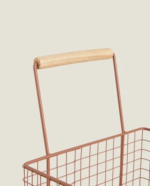 Storage*ZARA Home Metal Cart With Wheels Brown