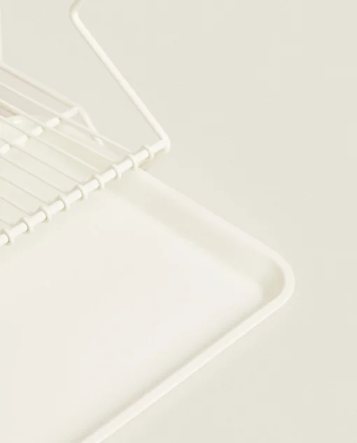 Cleaning*ZARA Home Metal Dish Rack With Tray Cream